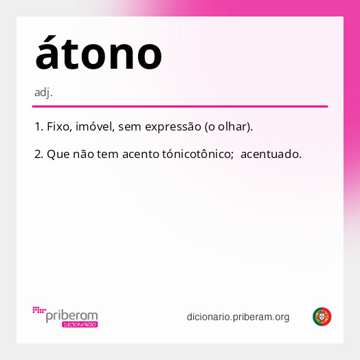 Significado de átono