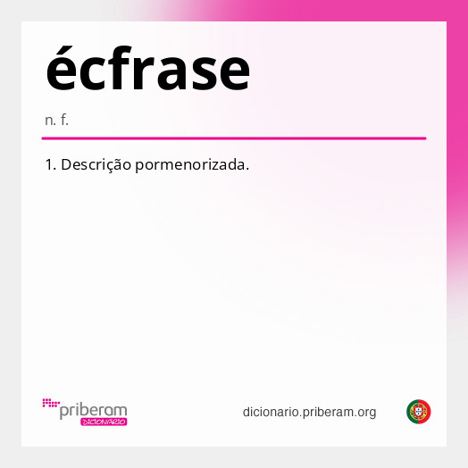 Significado de écfrase