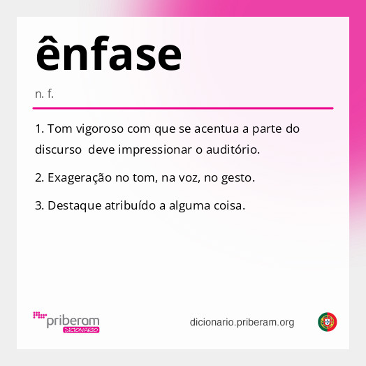 
   Significado de ênfase