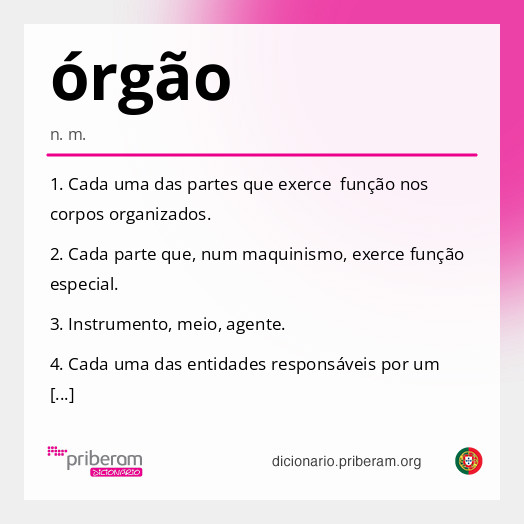 Significado de órgão