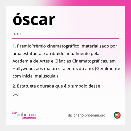 
   Significado de óscar