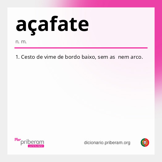 Significado de açafate