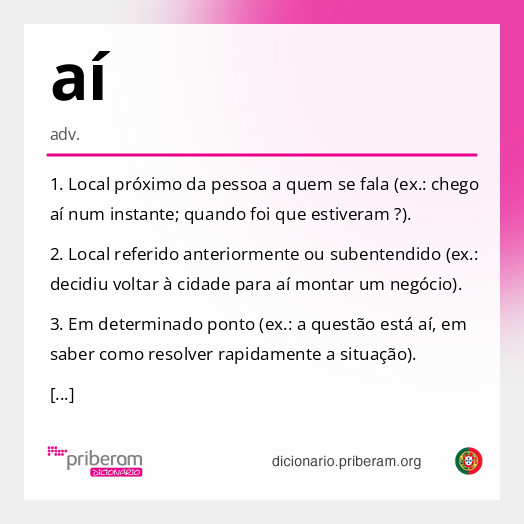 Significado de aí