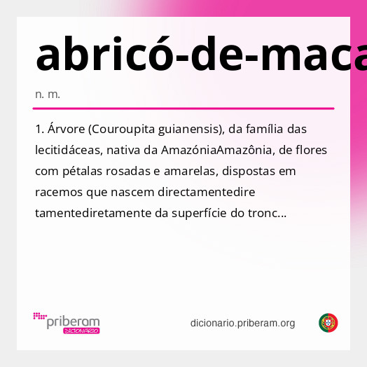 Significado de abricó-de-macaco
