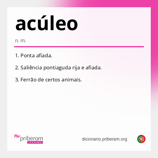 Significado de acúleo