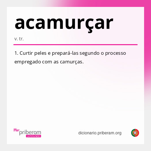 
   Significado de acamurçar