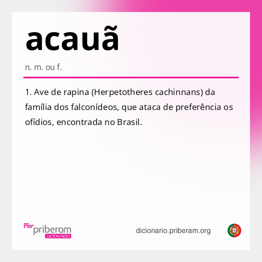 Significado de acauã