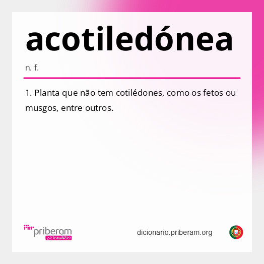 Significado de acotiledónea