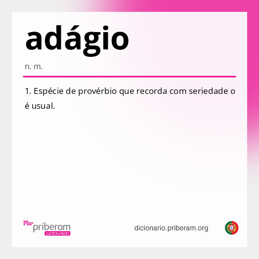 Significado de adágio