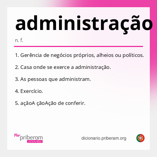 Significado de administração