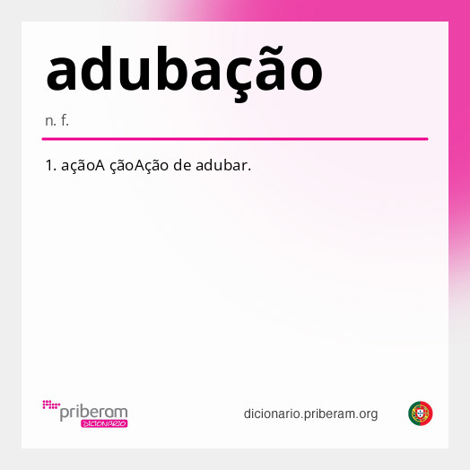 adubação
