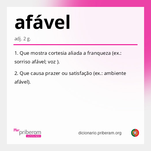 afável