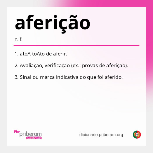 Significado de aferição