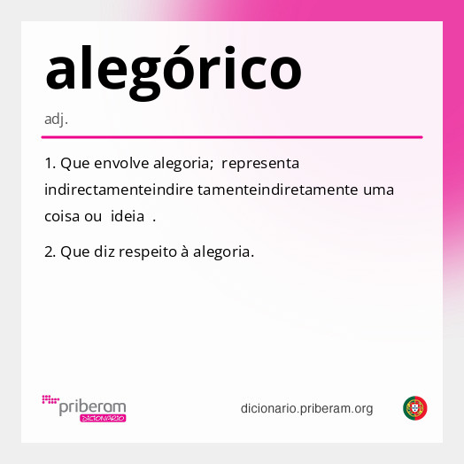 Significado de alegórico