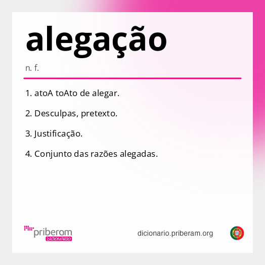 Significado de alegação