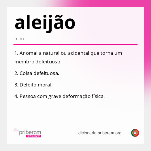 Significado de aleijão