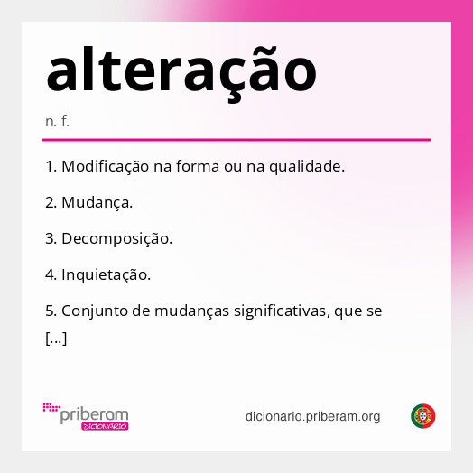 alteração