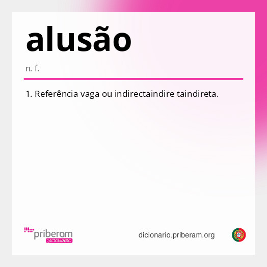 Significado de alusão