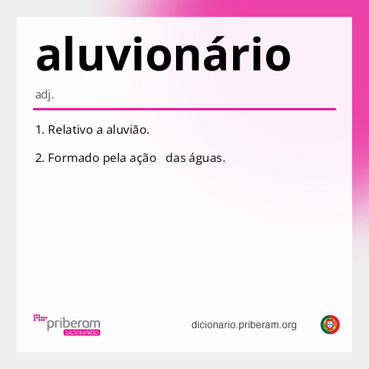 Significado de aluvionário
