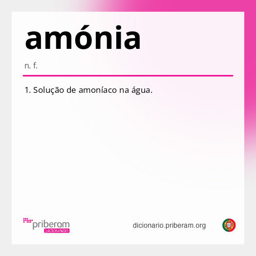 Significado de amónia