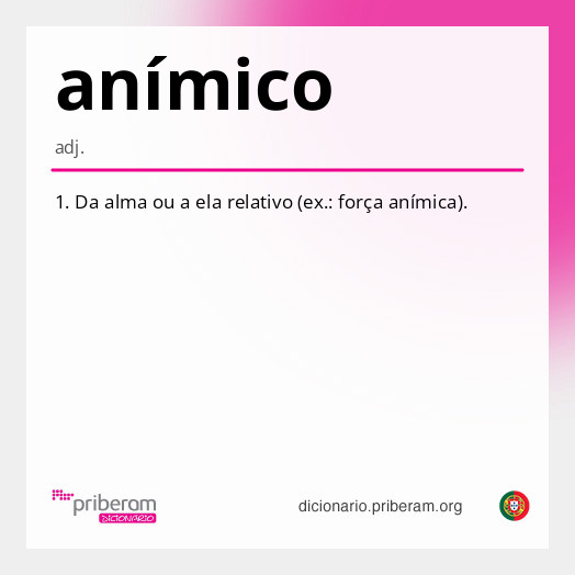 Significado de anímico