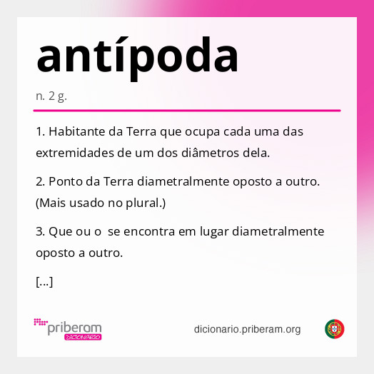 Significado de antípoda
