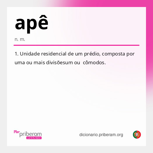 Significado de apê