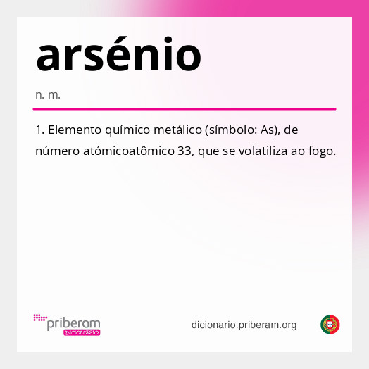 
   Significado de arsénio
