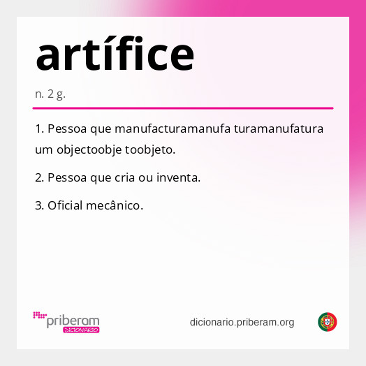 Significado de artífice