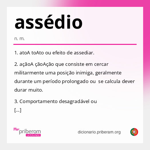 Significado de assédio
