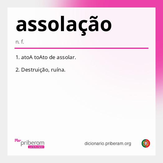Significado de assolação