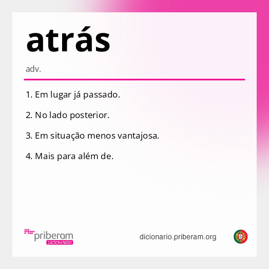 atrás