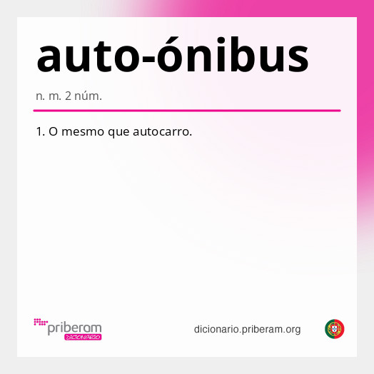 Significado de auto-ónibus