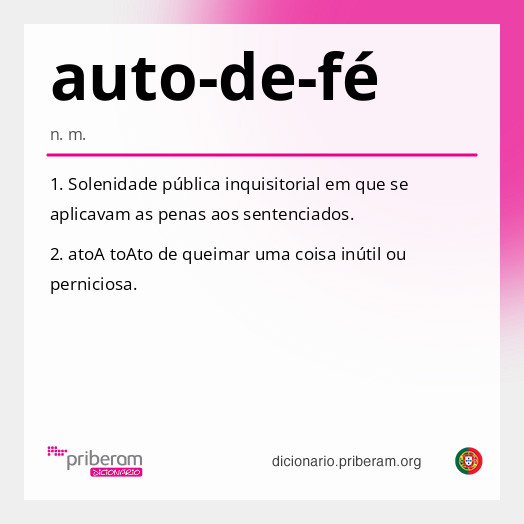 
   Significado de auto-de-fé