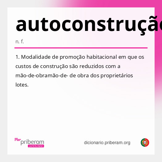 Significado de autoconstrução