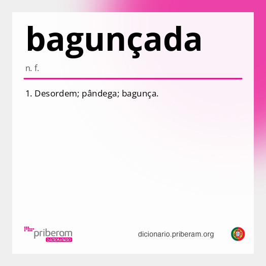 Significado de bagunçada