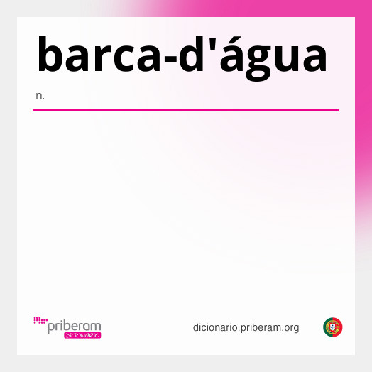 Significado de barca-d'água