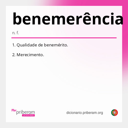Significado de benemerência