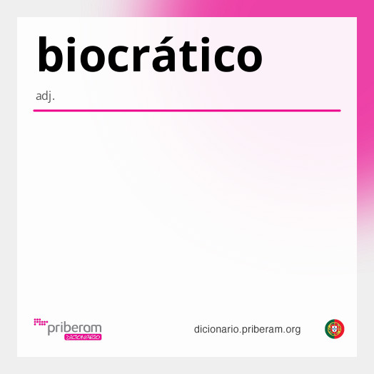Significado de biocrático