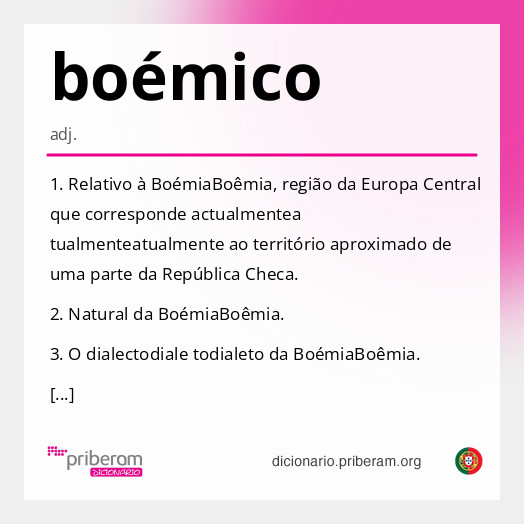 Significado de boémico