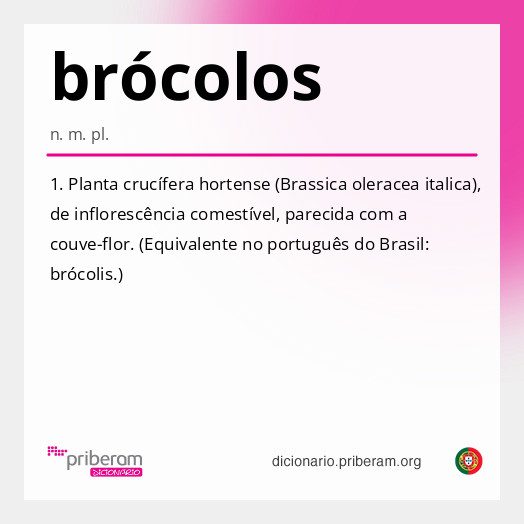 
   Significado de brócolos