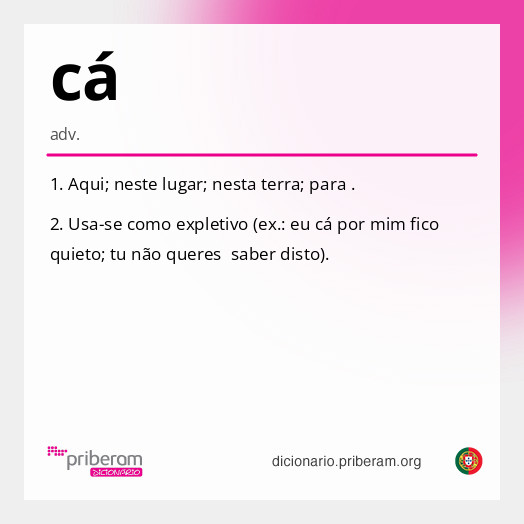 Significado de cá
