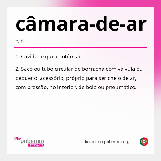 Significado de câmara-de-ar