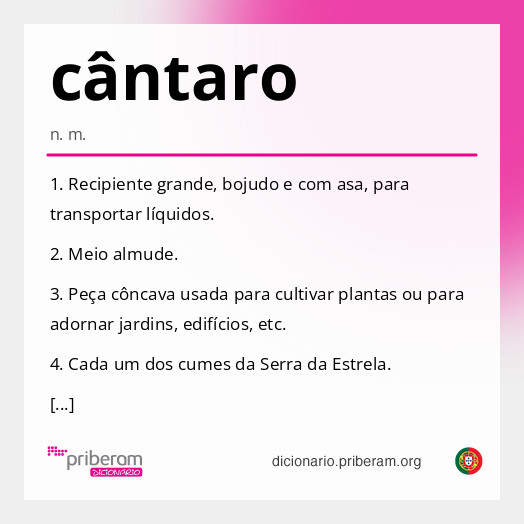 Significado de cântaro