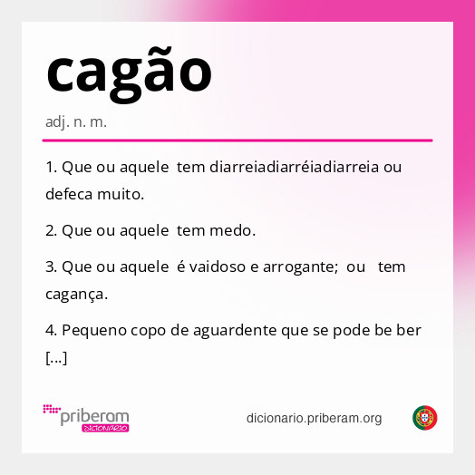 Significado de cagão