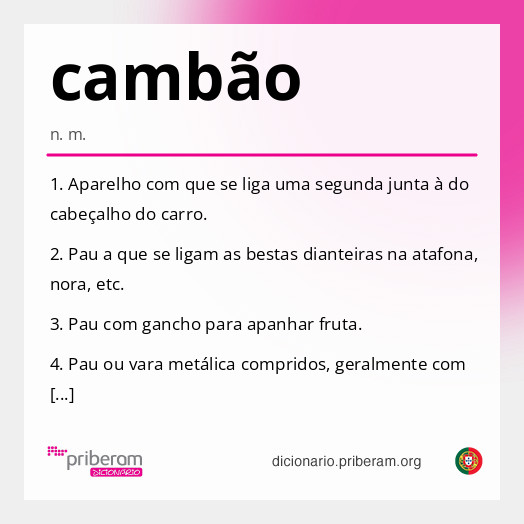 Significado de cambão