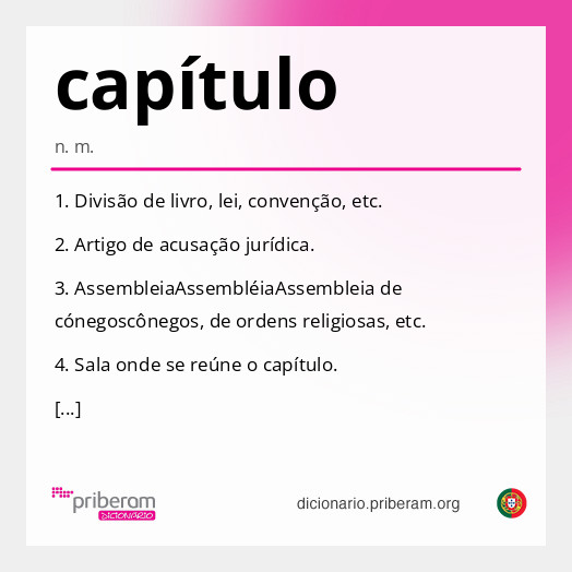 Significado de capítulo