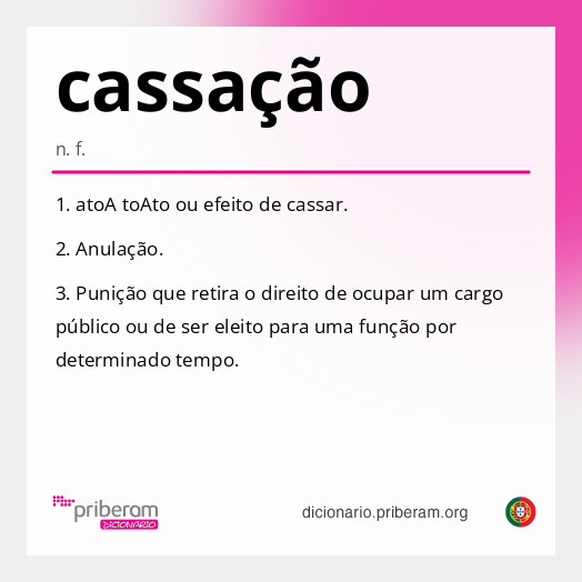 Significado de cassação
