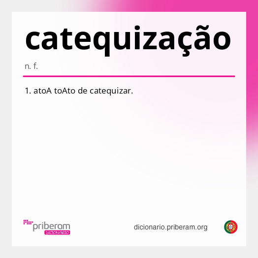 Significado de catequização