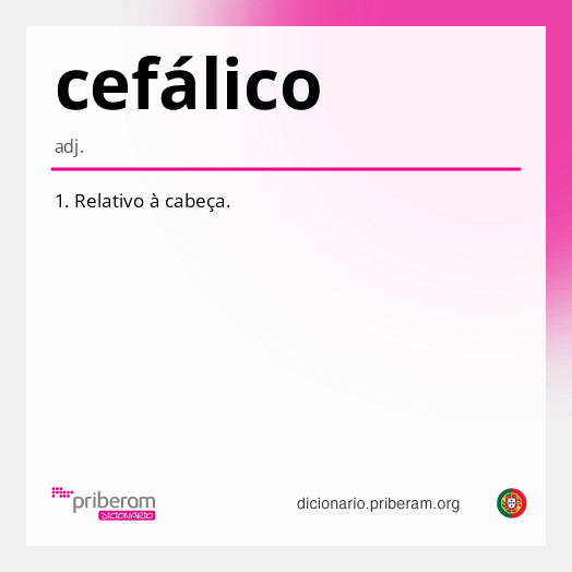Significado de cefálico